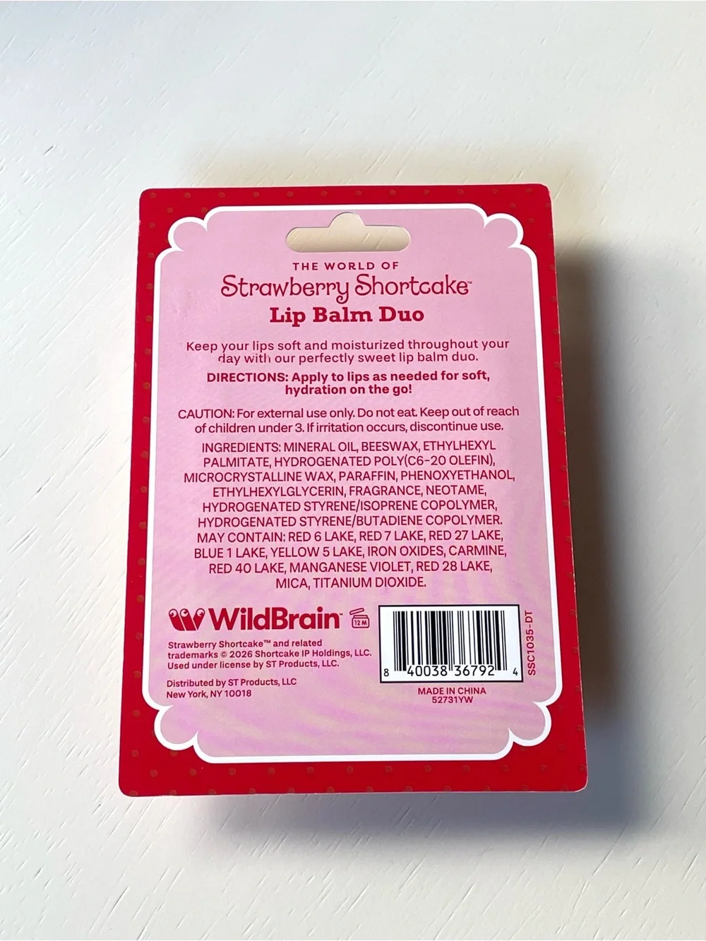 NIP Strawberry Shortcake sugar lip scrub & lip balm duo